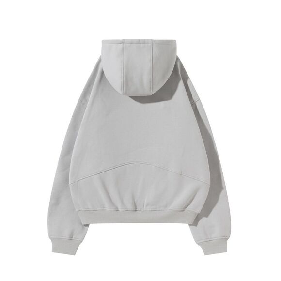 Night or Day Light Grey Pullover Chunky Fleece Lined Hoodie (Size: XL) - Picture 3 of 16